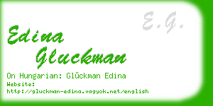 edina gluckman business card